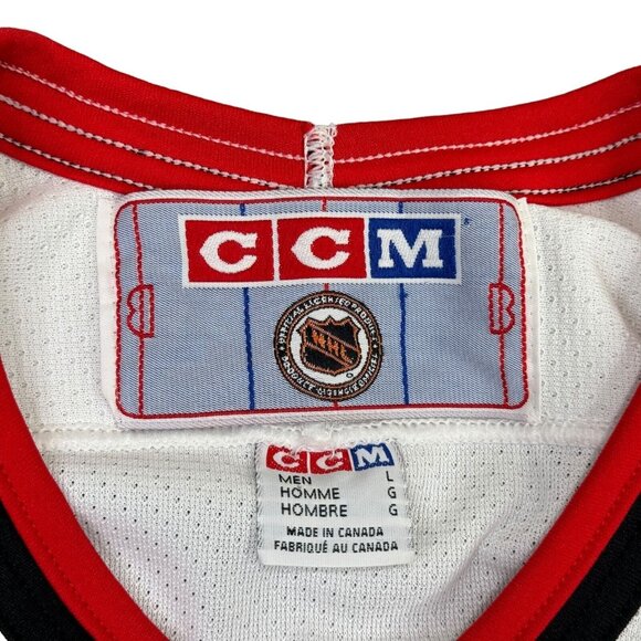 CCM White and Red Hockey Jersey - Picture 3 of 9